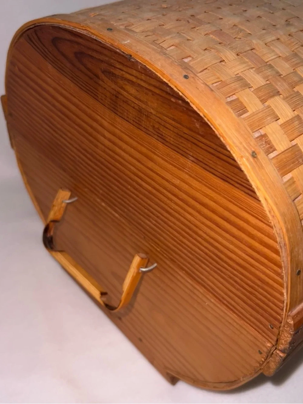 Cottagecore Vintage Bamboo And Rattan Woven Storage Chest Trunk